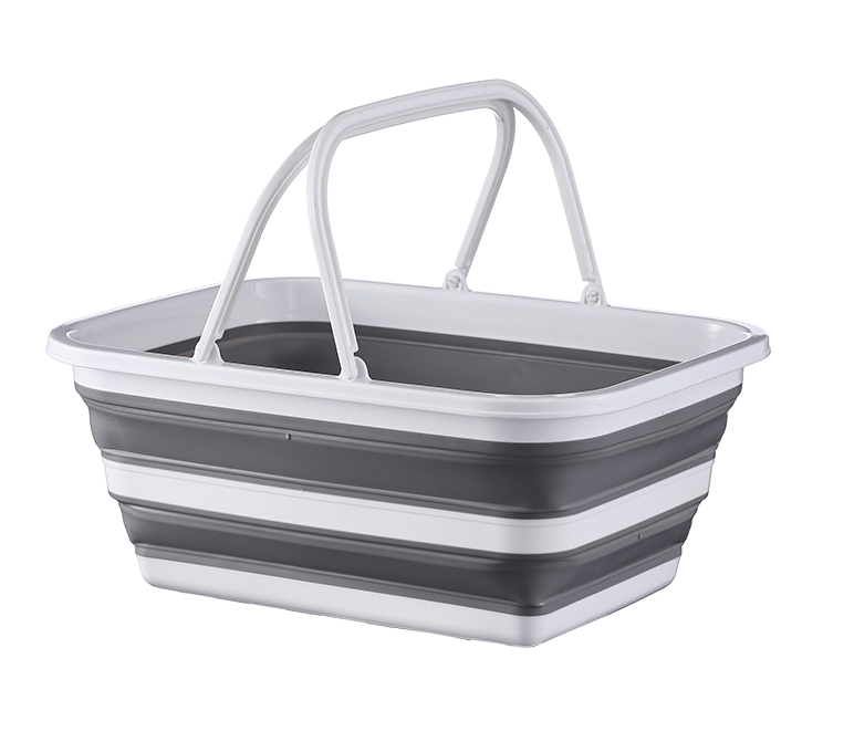 Plastic folding basket example 15 L plastic folding hand basket in a collapsible PP+TPE basket line