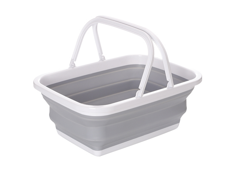 10L collapsible plastic folding hand basket 10L plastic folding hand basket for interior car cleaning kits