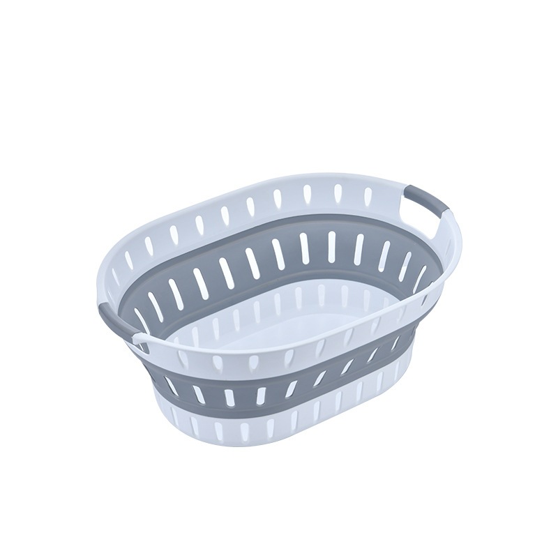 36L oval perforated collapsible basket for pet use 36L oval perforated collapsible basket for pet washing and pet supply storage
