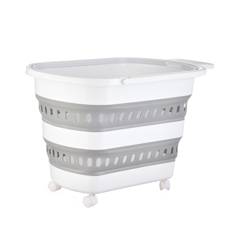 38L large wheeled folding shopping basket by Taizhou Nantong Plastic Co., Ltd.