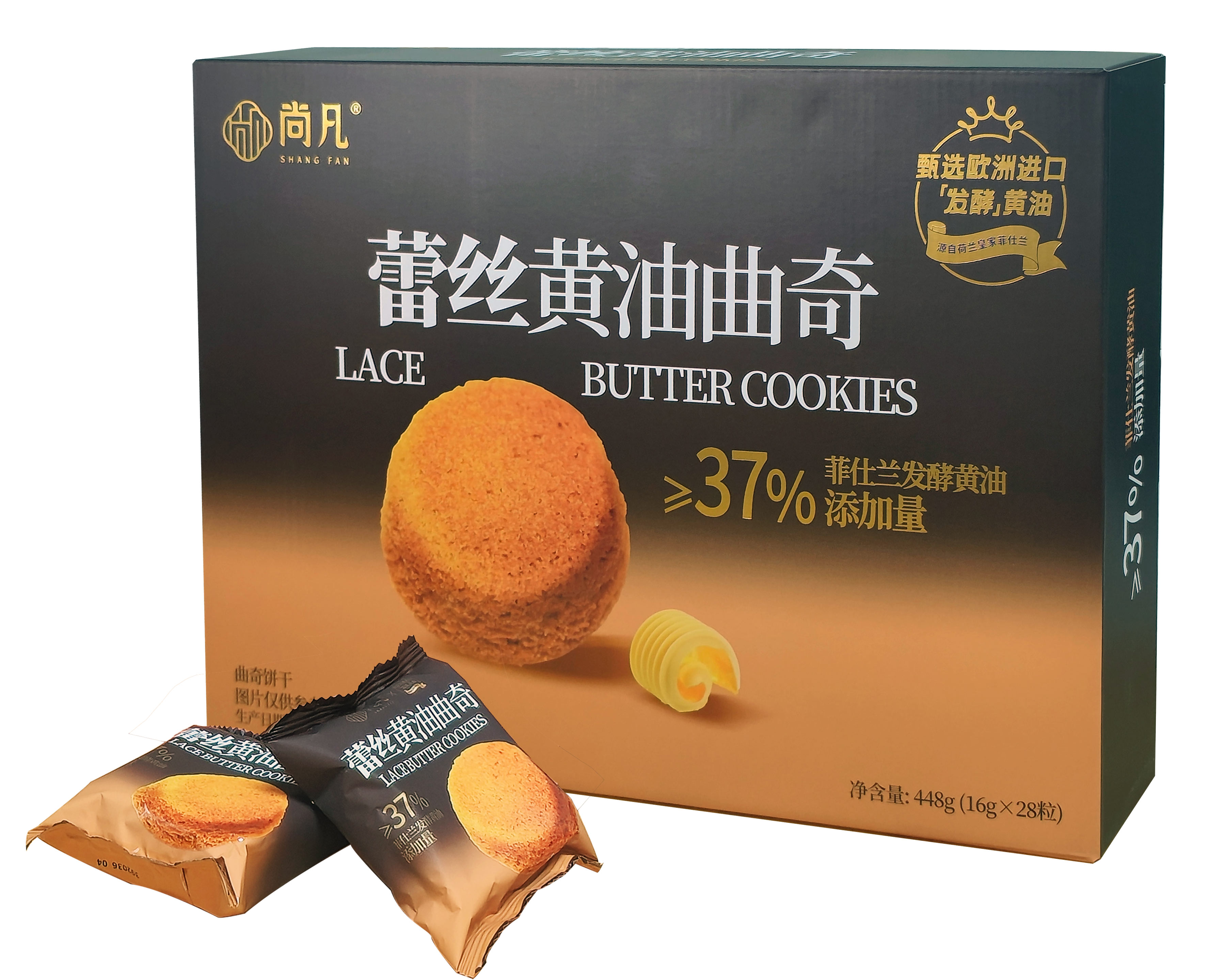 Lace Butter Cookies 448g from Shangfan Food