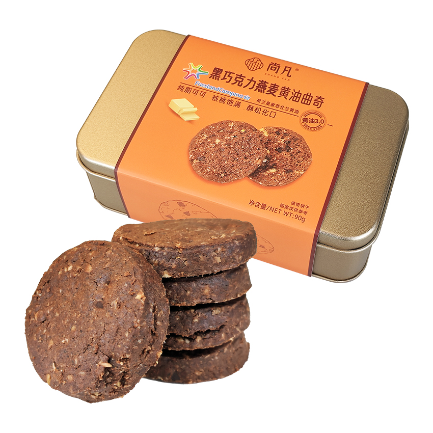 Dark Chocolate Oat Butter Cookies