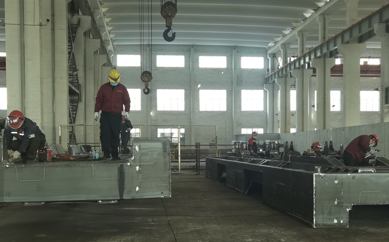 Steel fabrication of AGV chassis