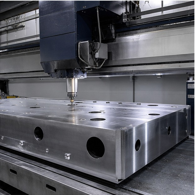 large machined platen