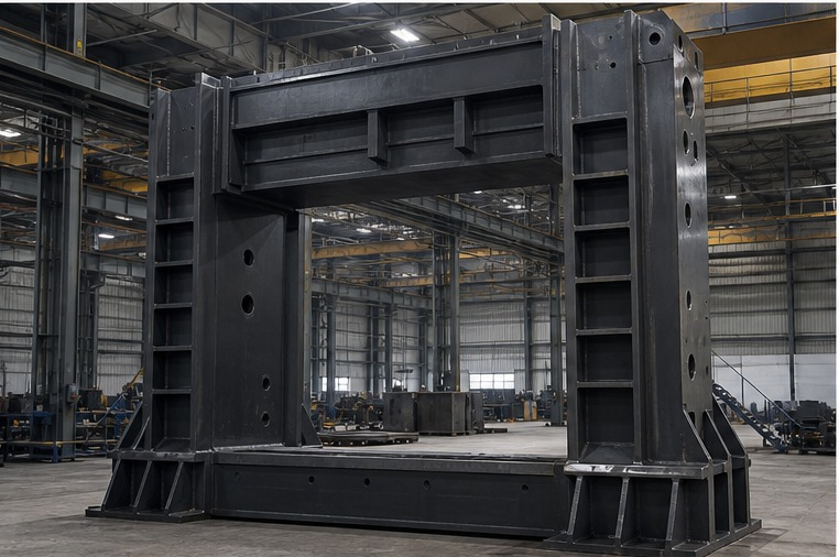 large welded press frame