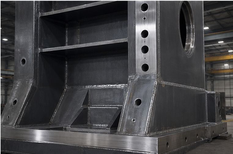 large welded press frame
