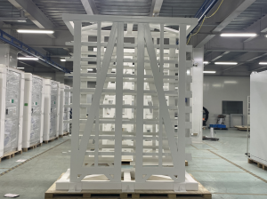 Li-Battery Energy Storage Shelf fabrication in Openex premise near Xiamen port