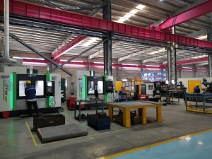 Small CNC machine fleet in Openex manufacturing premise near Xiamen port