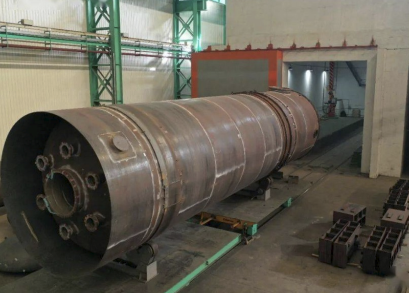 Radiographic inspection of a welded pressure vessel before release