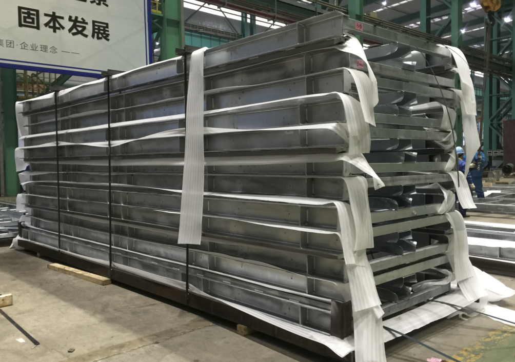Photo#1:steel frame are packed up for delivery