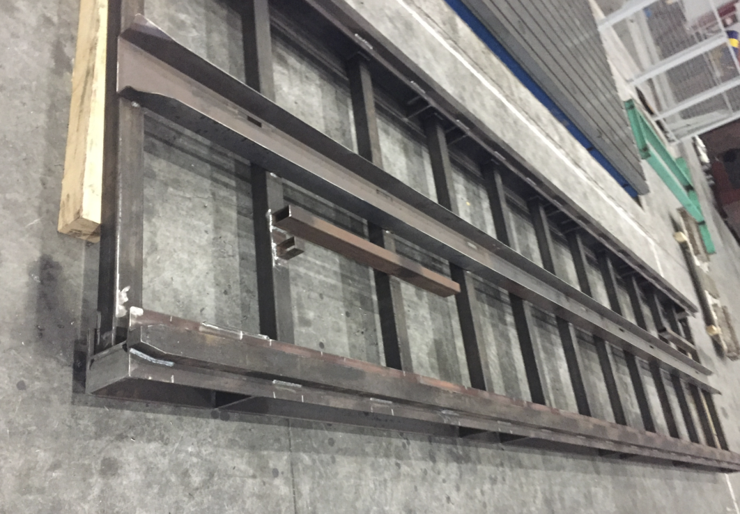 Steel frame fabrication before galvanization