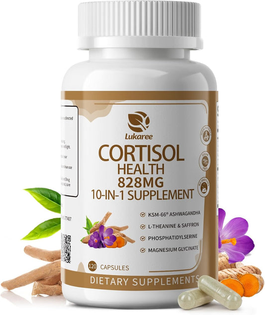 Lukaree Cortisol Reducer Manager Capsules with Saffron and Ashwagandha