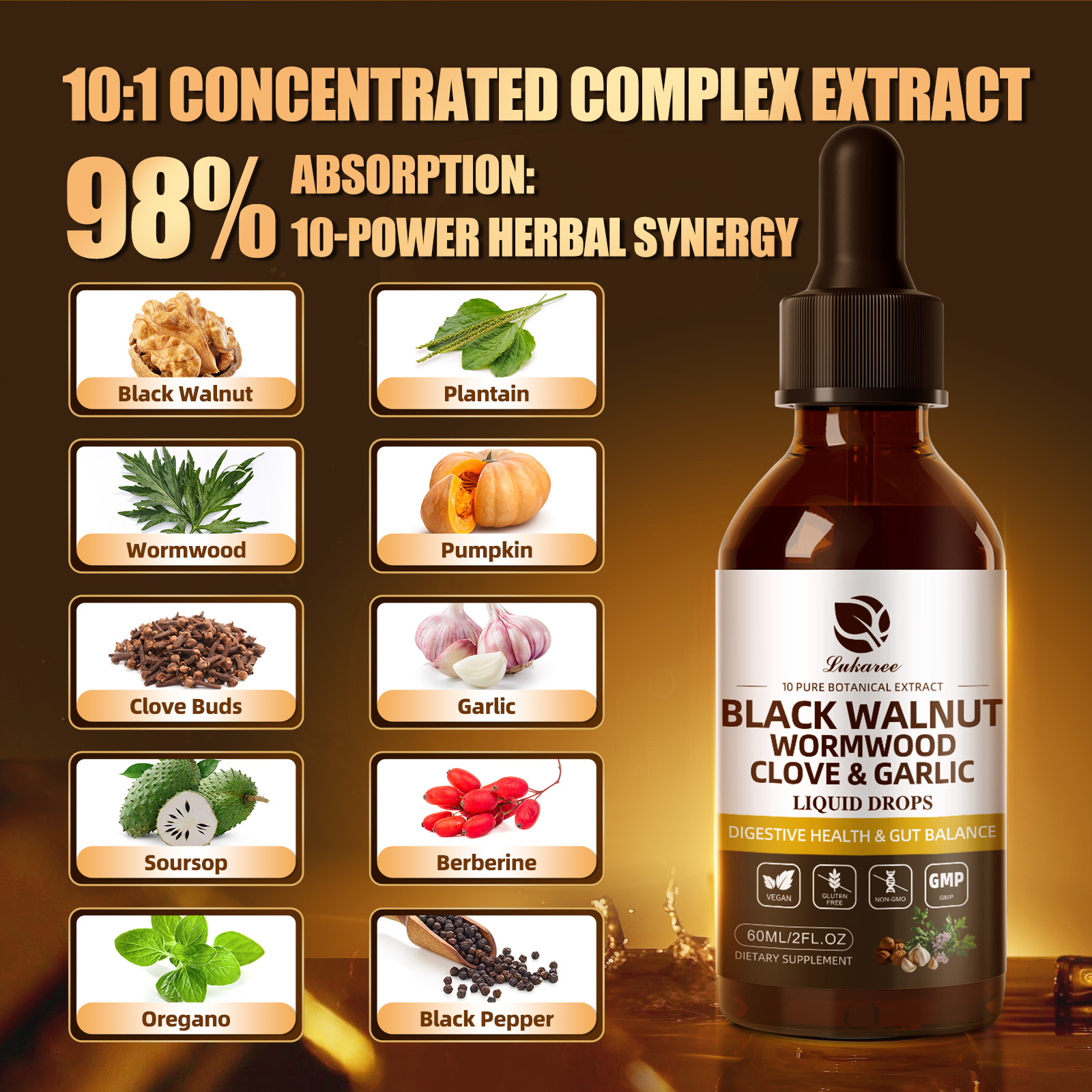 Black Walnut Wormwood Drops by Lukaree
