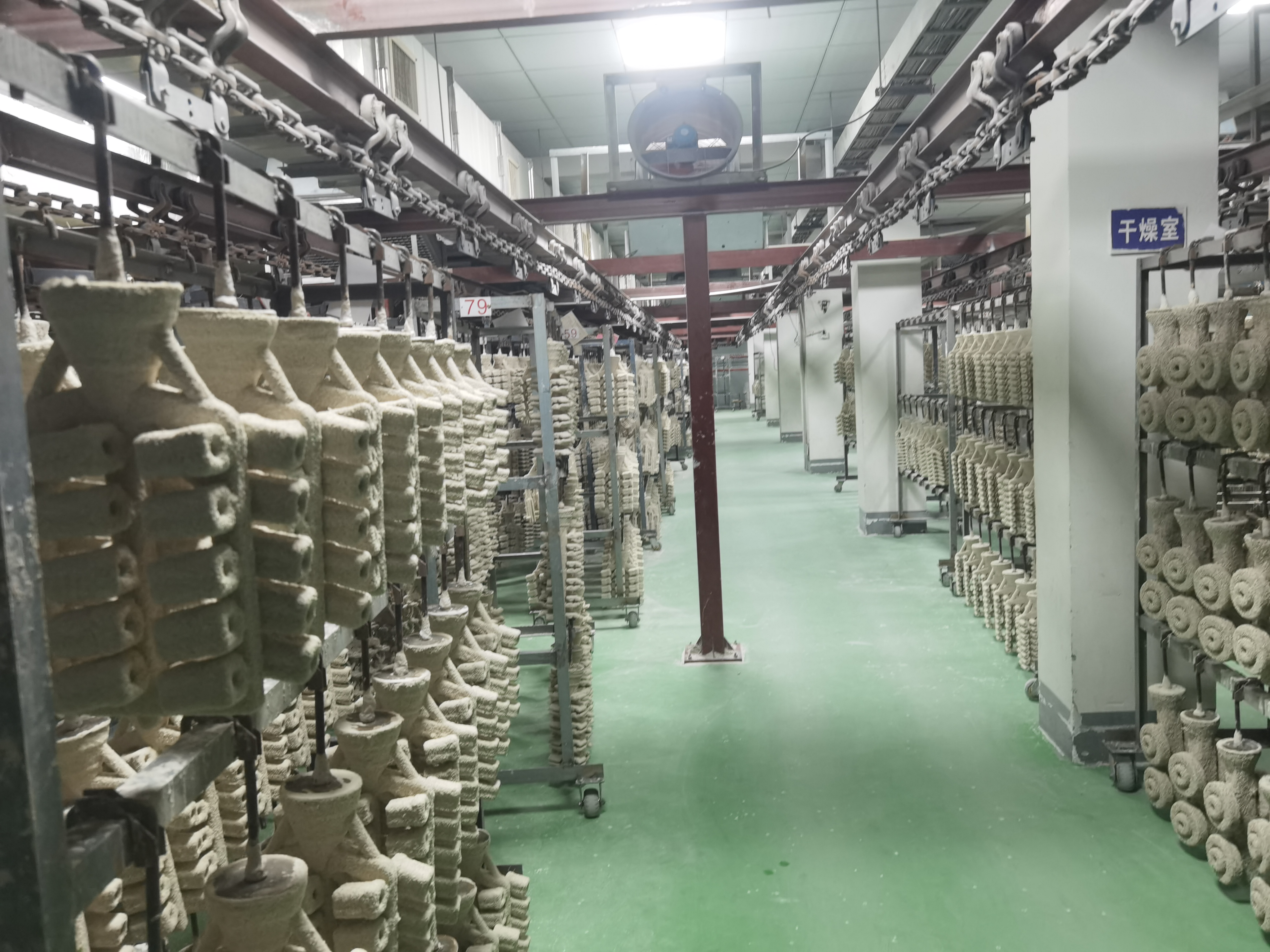 Drying workshop for precision investment casting molds