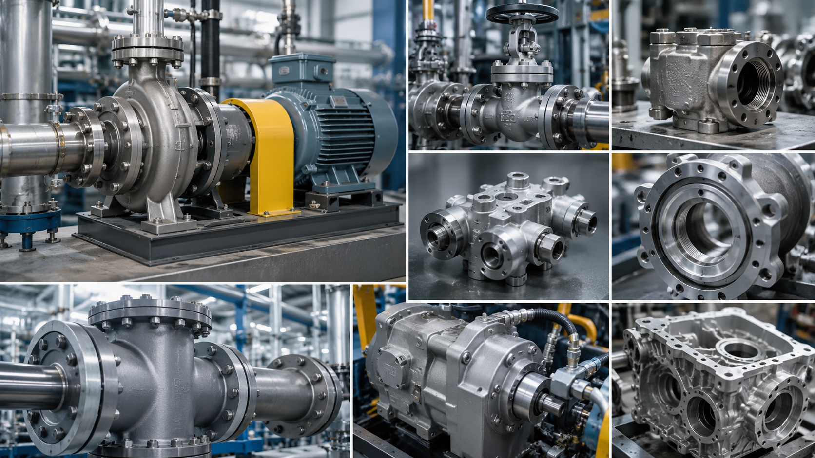 Industrial equipment and pump system using precision cast parts
