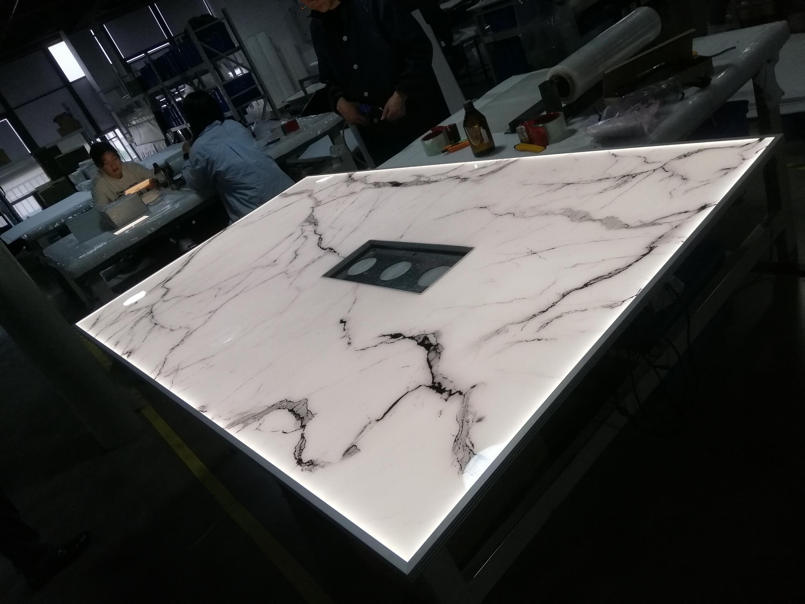 Customized elevator decoration using light guide panels