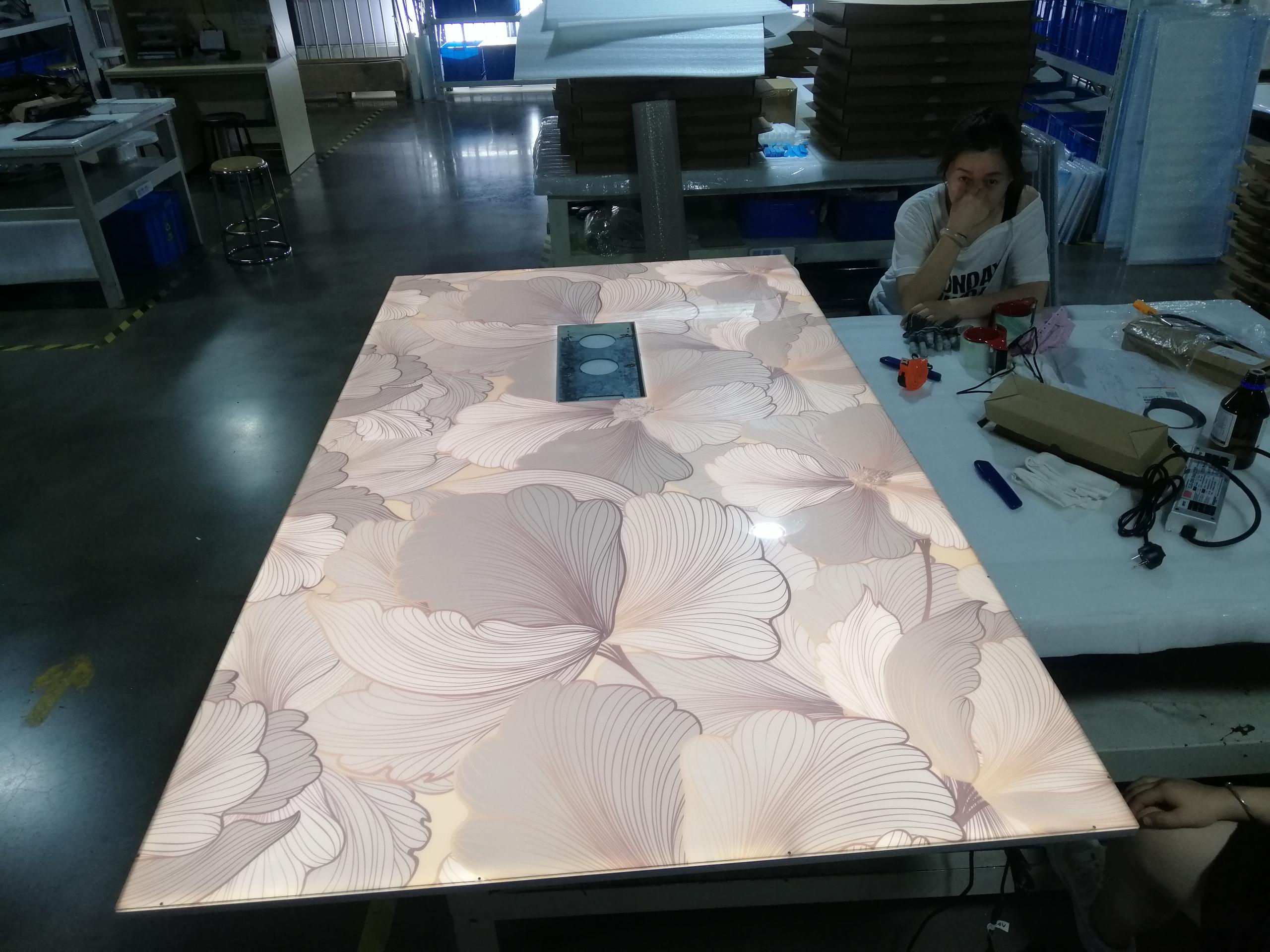 Customized acrylic light guide panel used for elevator decoration