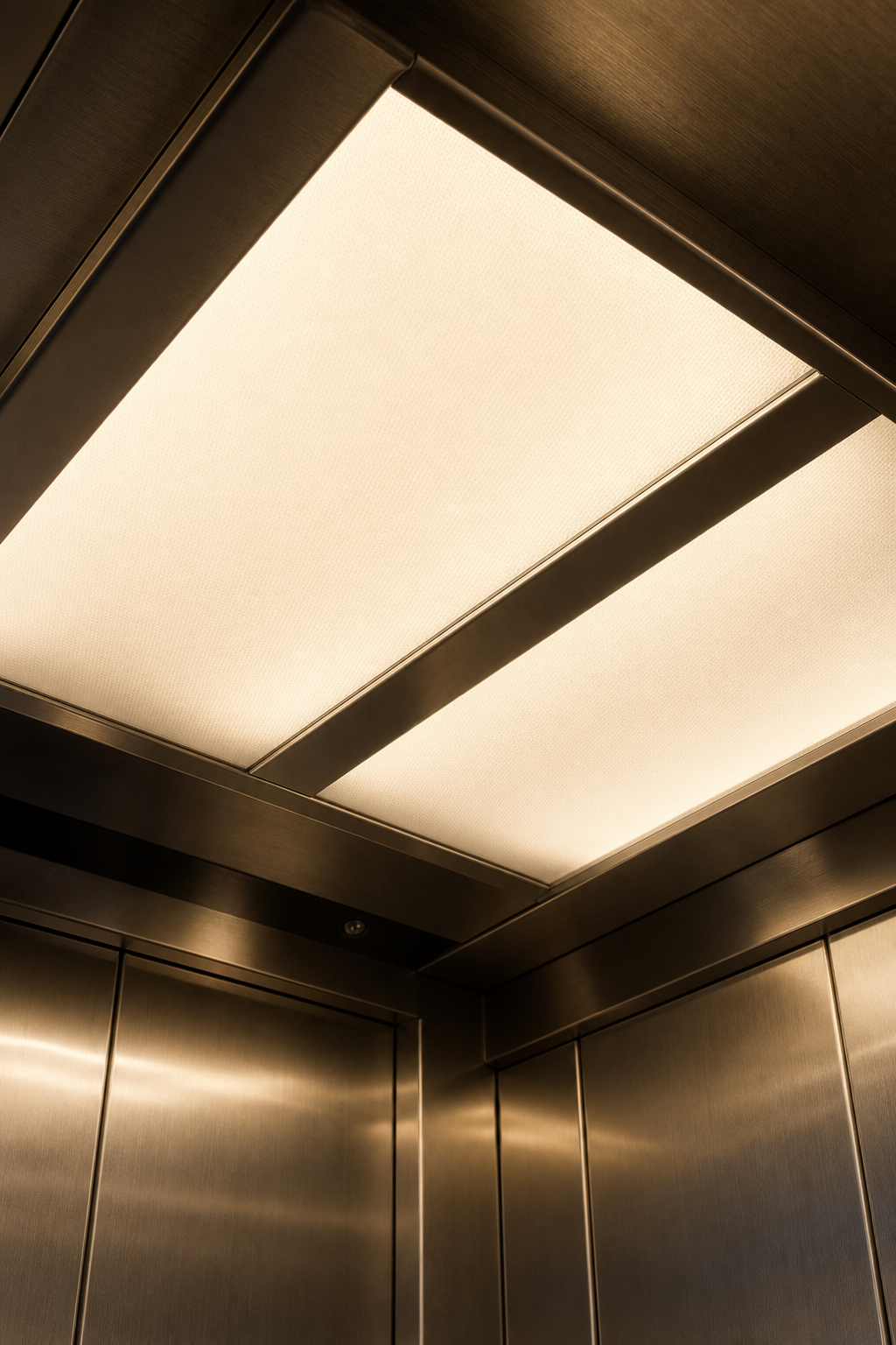 Edgelight LGP used in elevator cabin ceiling