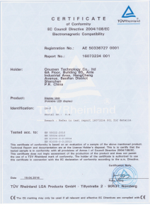 Certificate of Conformity