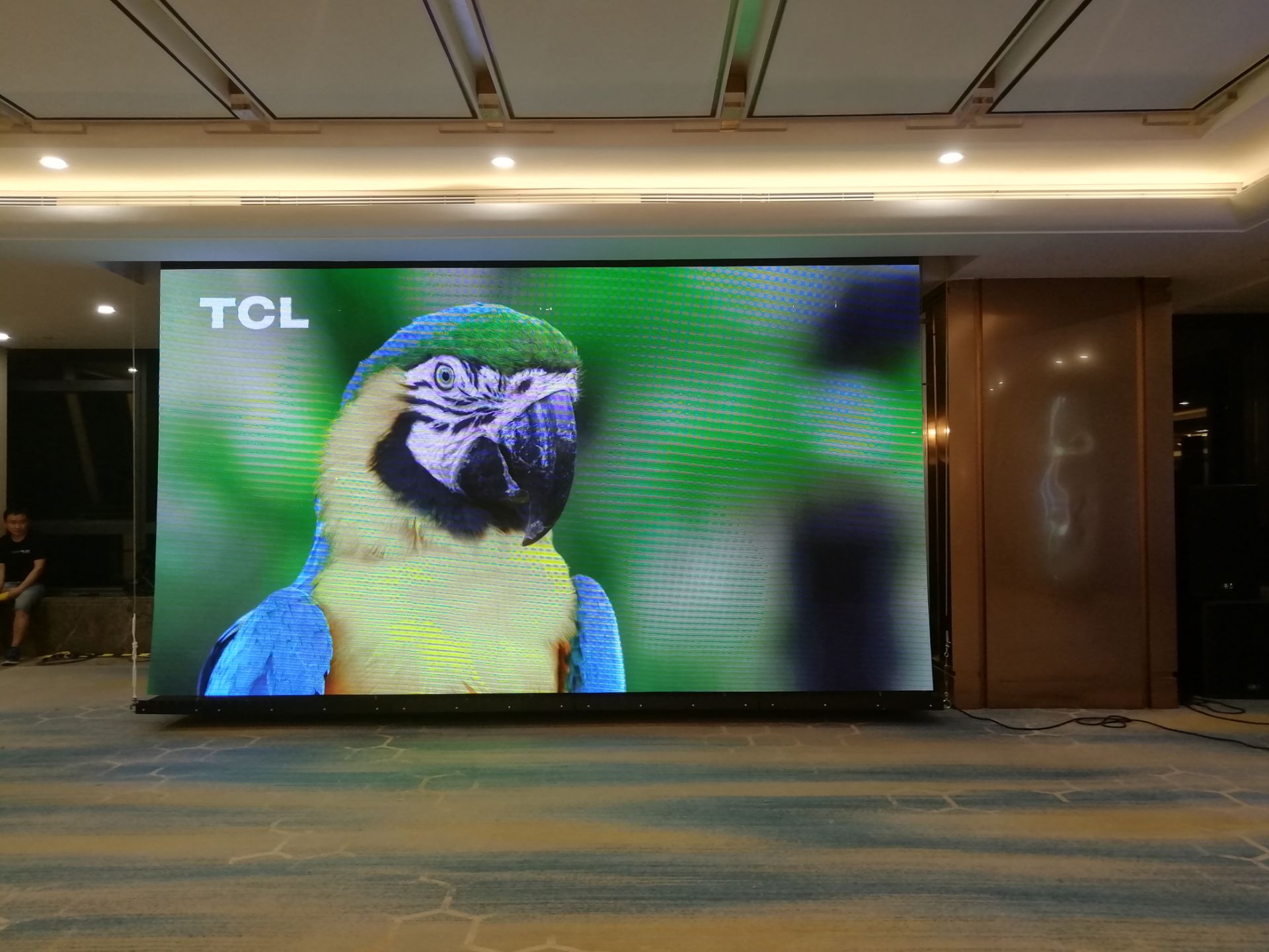 Hidden liftable foldable LED display in Cuilin banquet hall Shenzhen