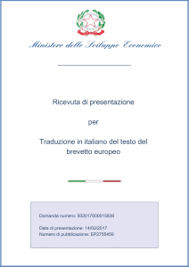 Italy Patent Certificate