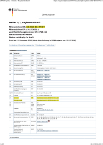 Germany Patent Certificate