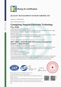 Quality Management System Certificate (ISO 9001:2015)