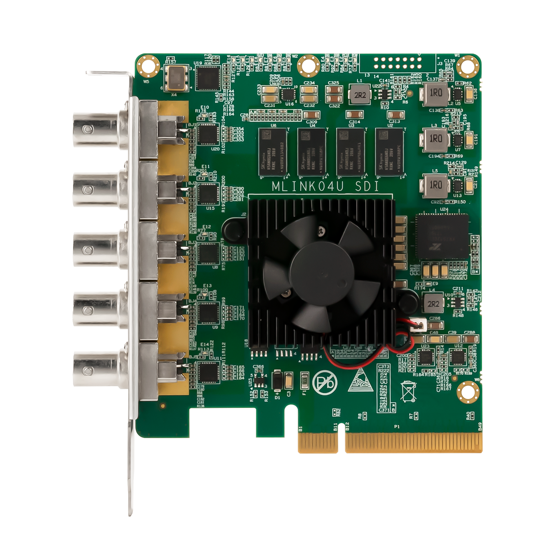 TCHD TC-210N5 SDI 12G-SDI PCIe 4K capture and output card with five configurable SDI channels