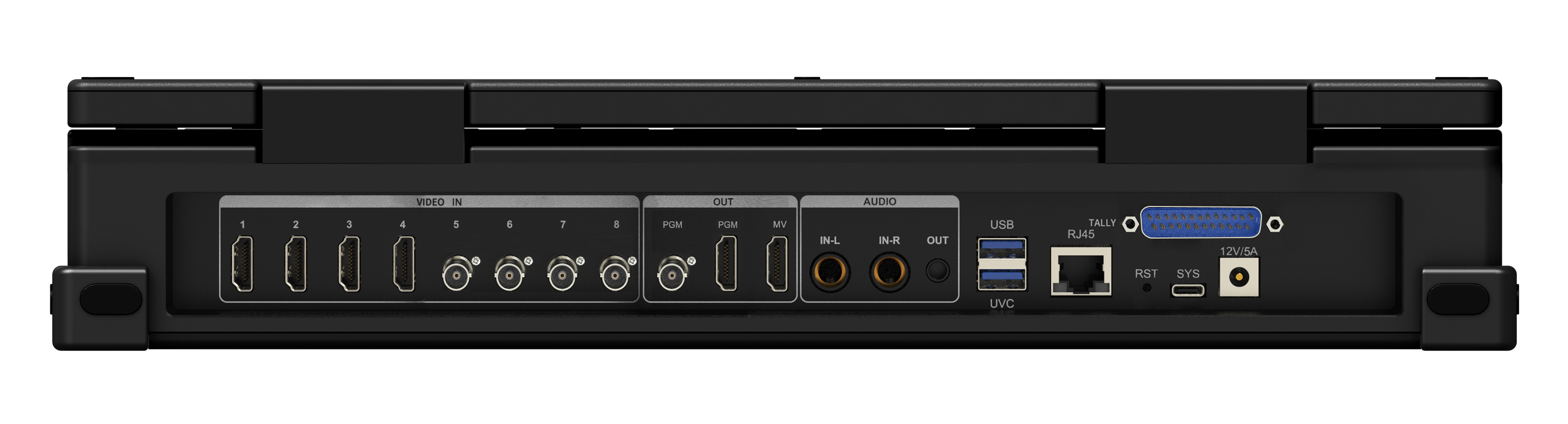 TCHD-890HS live stream switcher with 4 HDMI and 4 SDI inputs