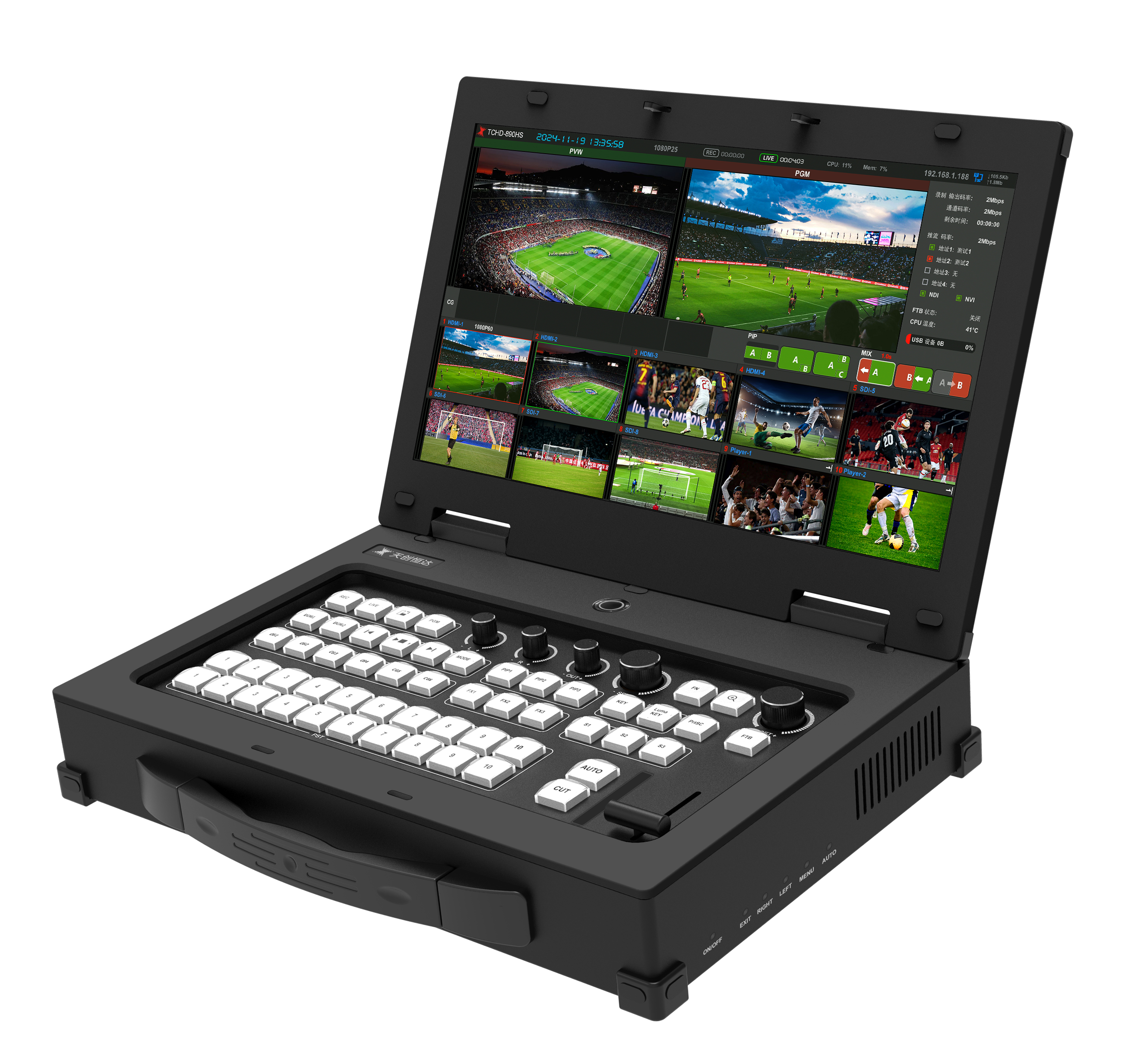 TCHD-890HS switcher tally interface and PGM output connections