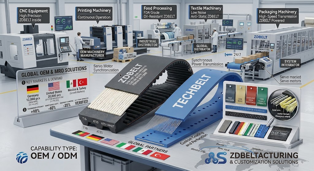 Timing belt applied in automated production line scenario