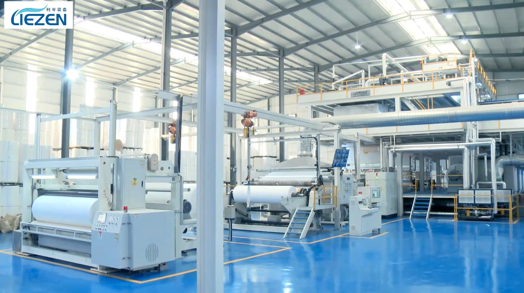 Double Beams PP Spunbond Nonwoven Fabric Machine SW-SS 3200mm machine overview