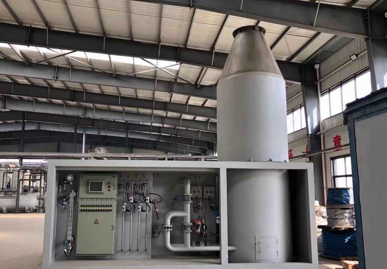 Skid-mounted ground flare system customized for pyrolysis gas treatment