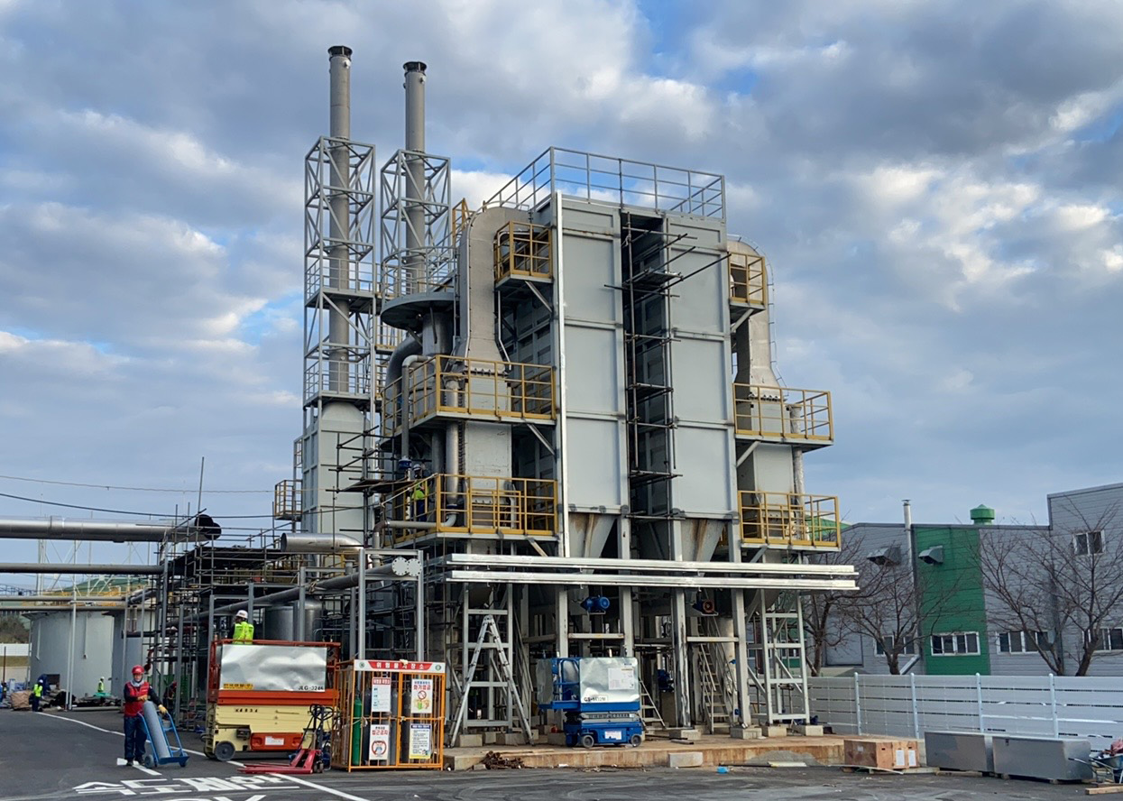 Flue gas treatment equipment for waste tire pyrolysis project in Korea