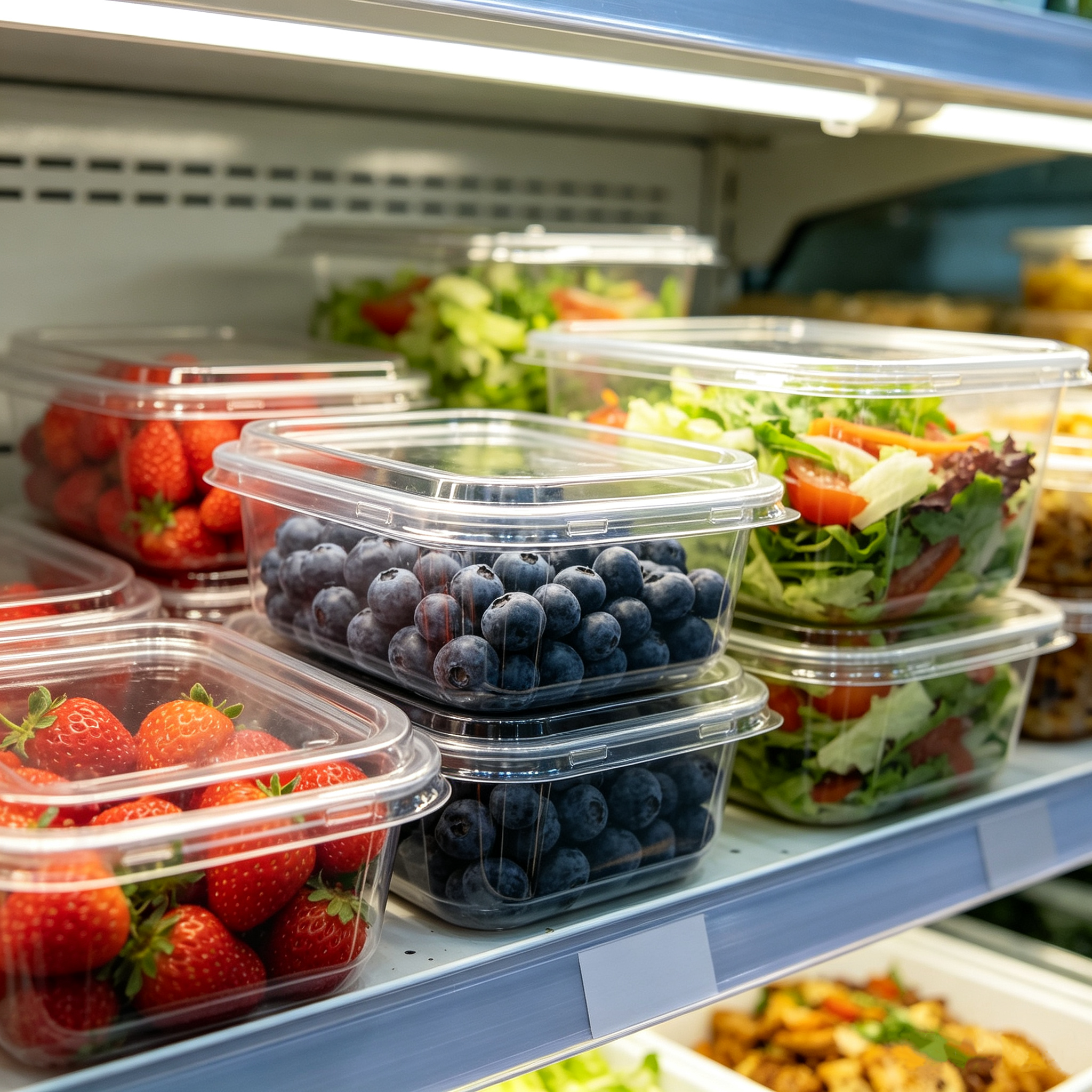 Cold cabinet food packaging