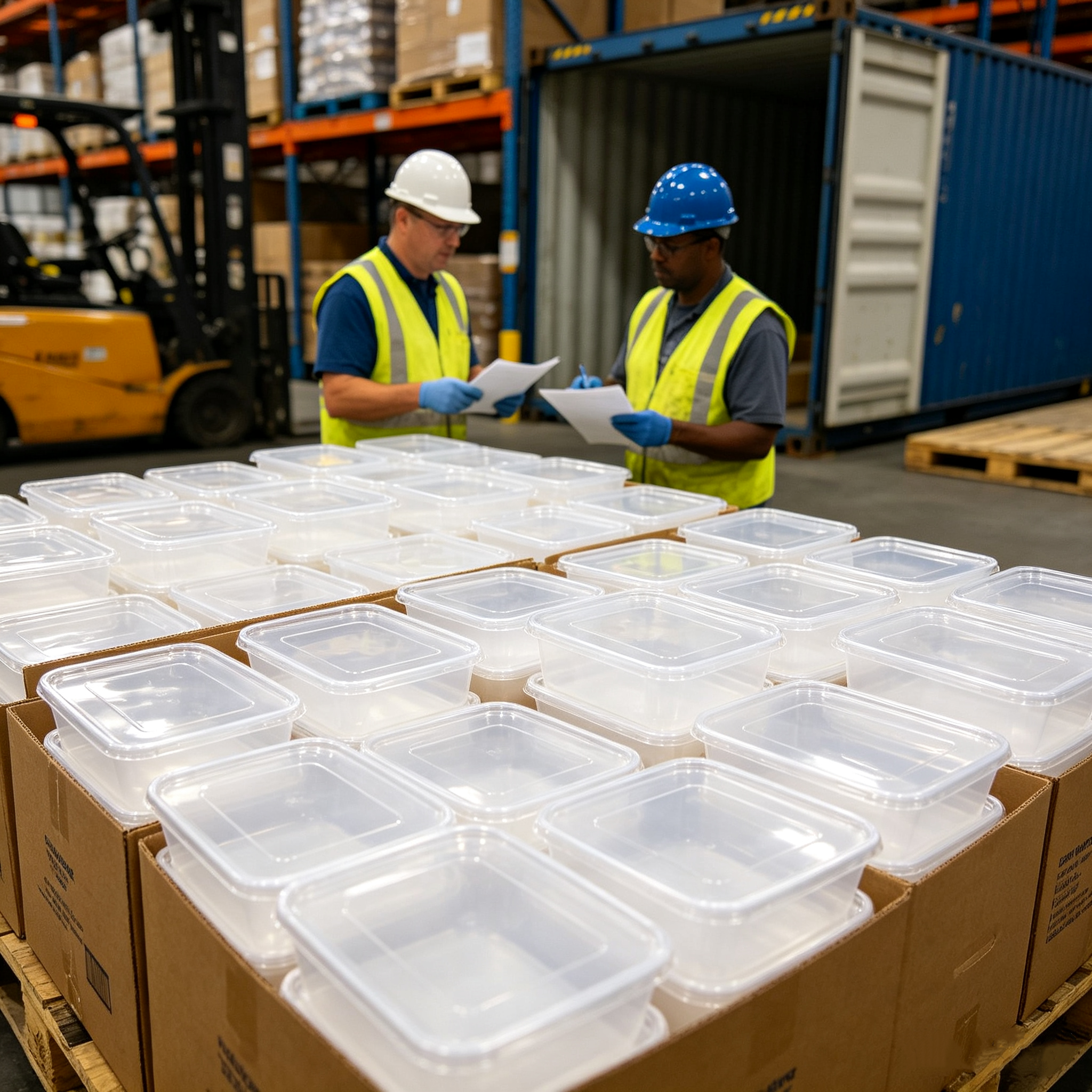 Factory quality inspection for food packaging containers