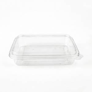 Stack of HB5240 clear PET containers showing stackable design