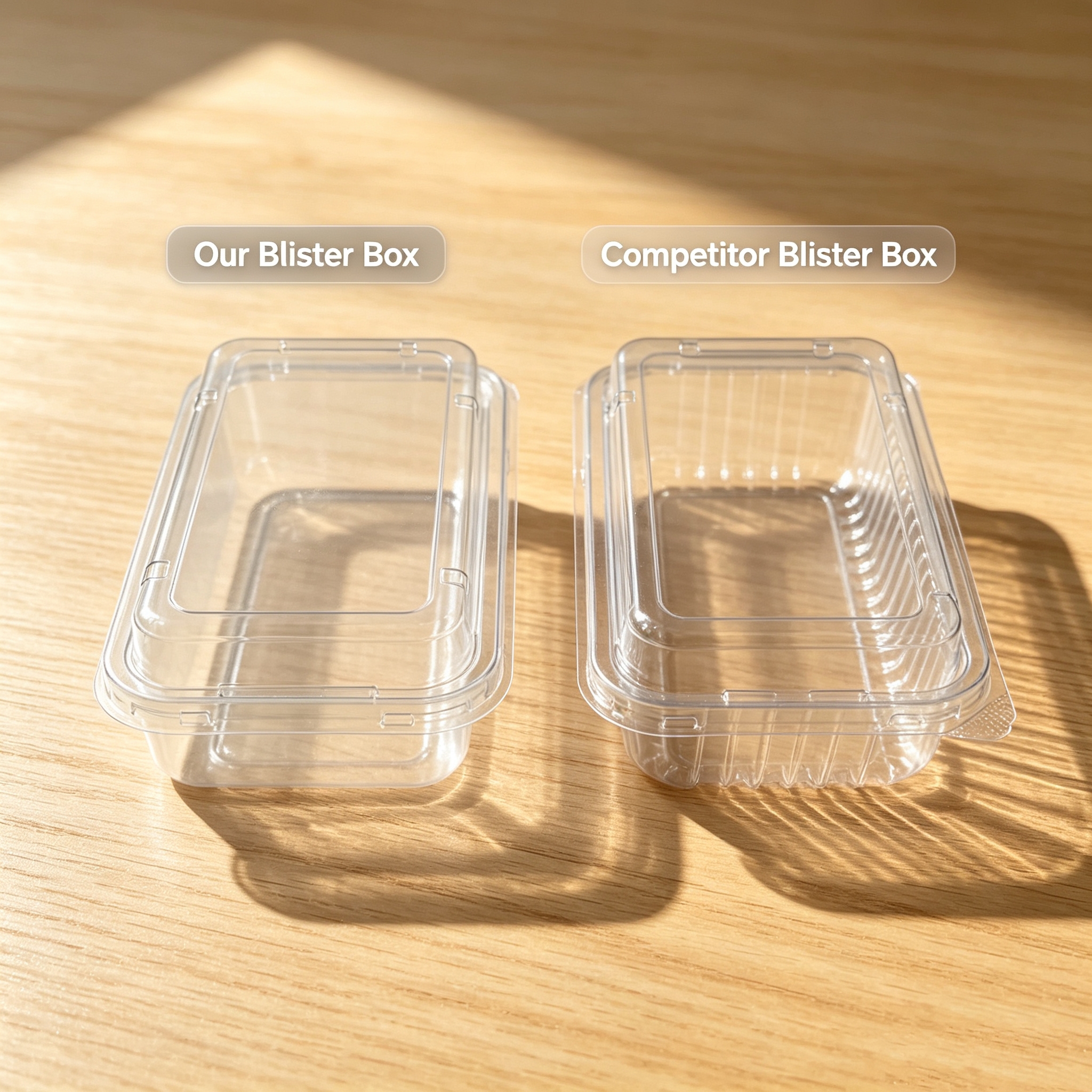 Comparison of sealing performance for fresh produce clamshell containers