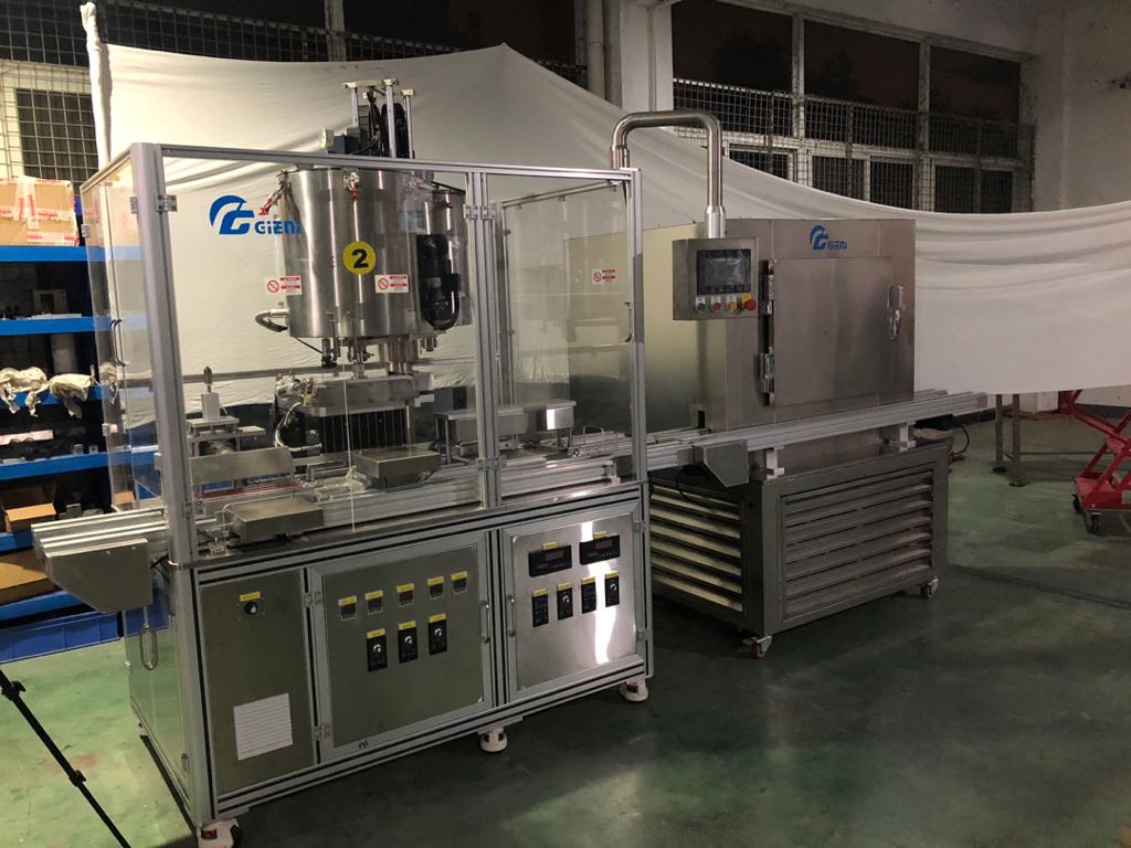 LIPSTICK FILLING AND COOLING MACHINE ON SITE