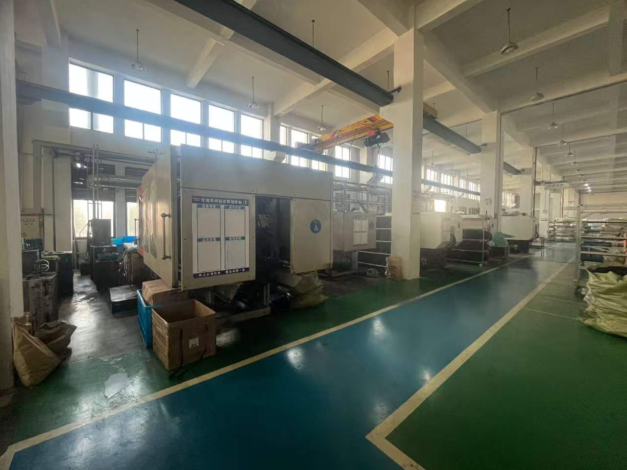Motorcycle seat manufacturing and inspection area