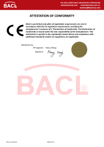 ATTESTATION OF CONFORMITY