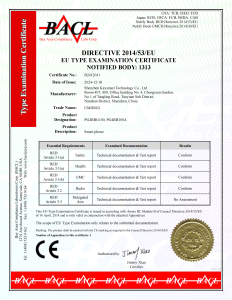 EU TYPE EXAMINATION CERTIFICATE