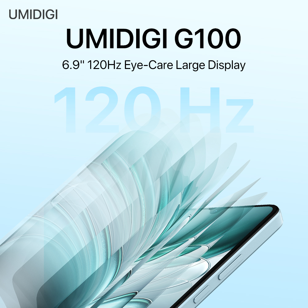 UMIDIGI G100 6.9 inch 120Hz eye-care large display on a 6000mAh long-battery 4G smartphone