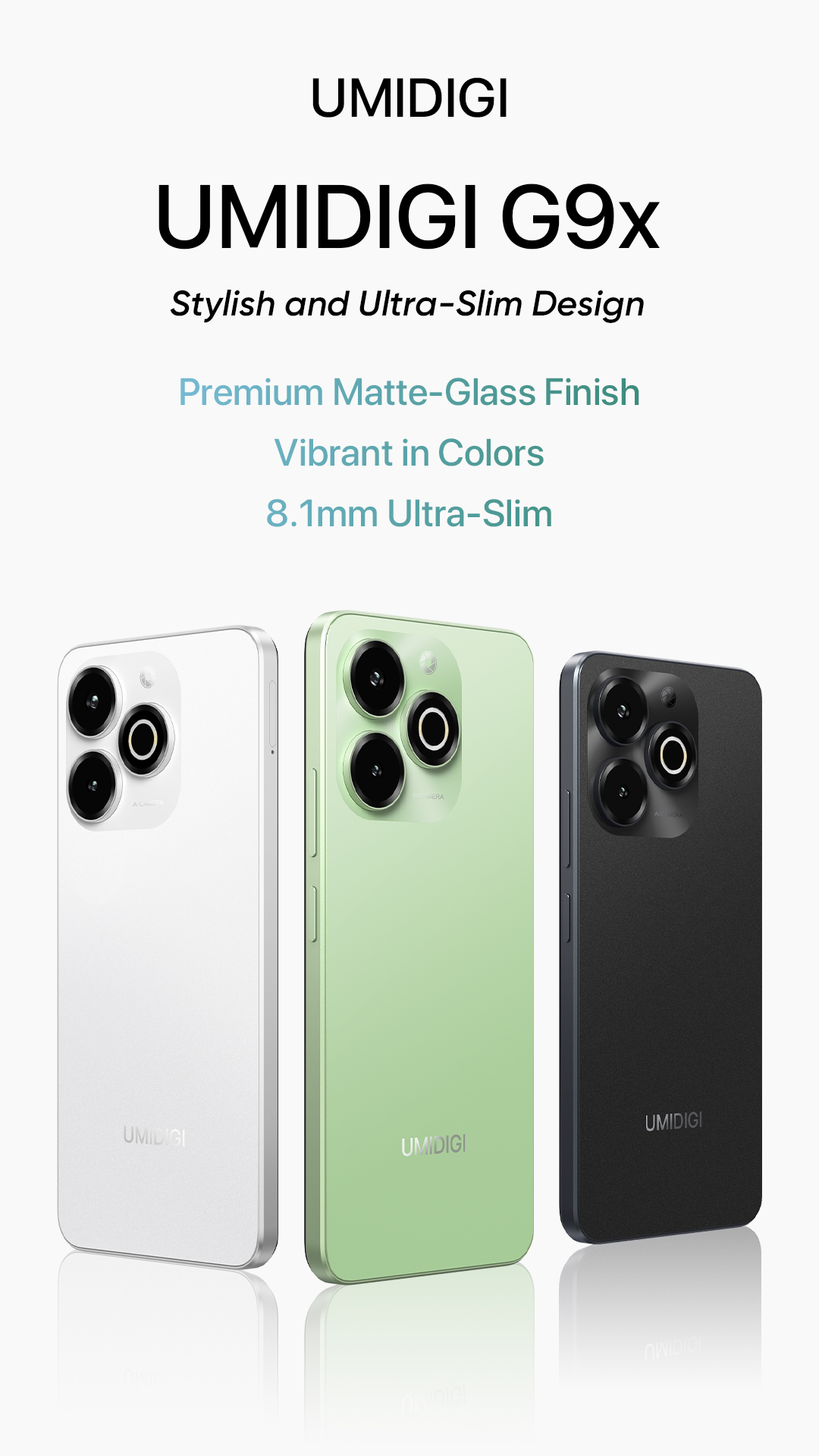 UMIDIGI G9x back panel in Sand Green