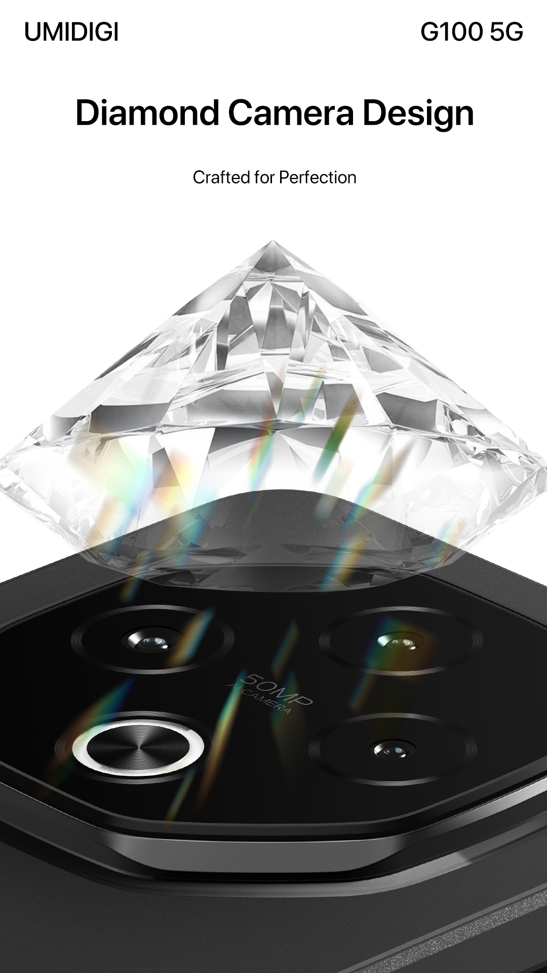 UMIDIGI G100 5G - diamond camera design