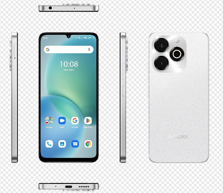 UMIDIGI G9x Sand White smartphone front view