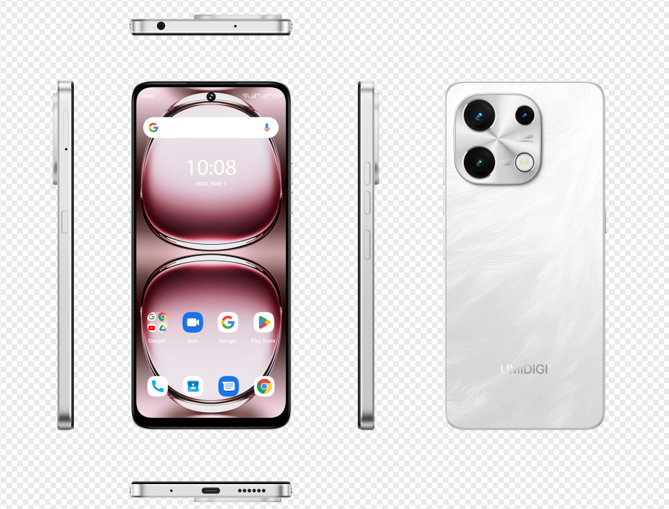 UMIDIGI Note 100 5G Starry White front view