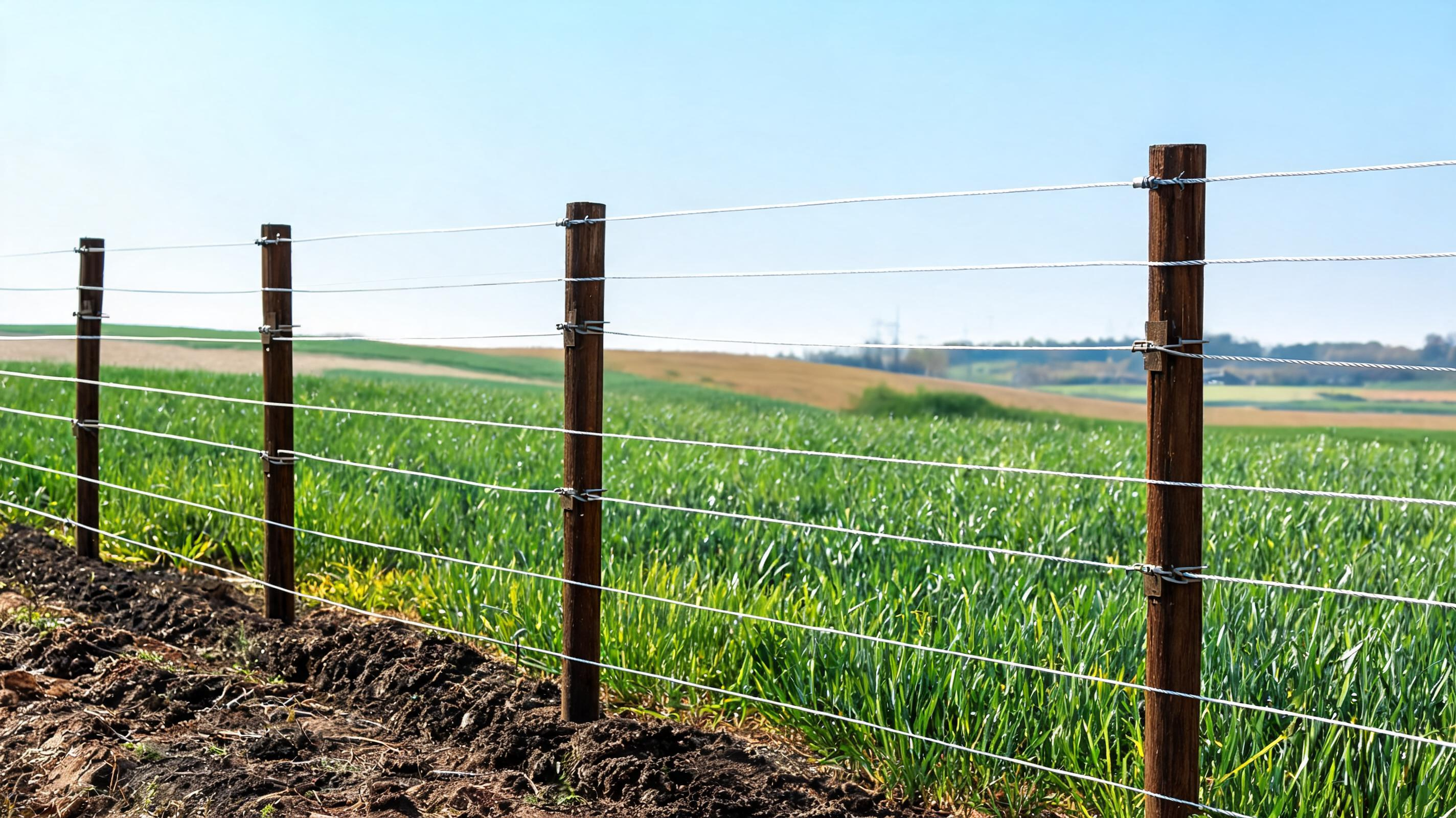 Outdoor farm and field working conditions where agricultural steel wire rope is used for traction and tensioning