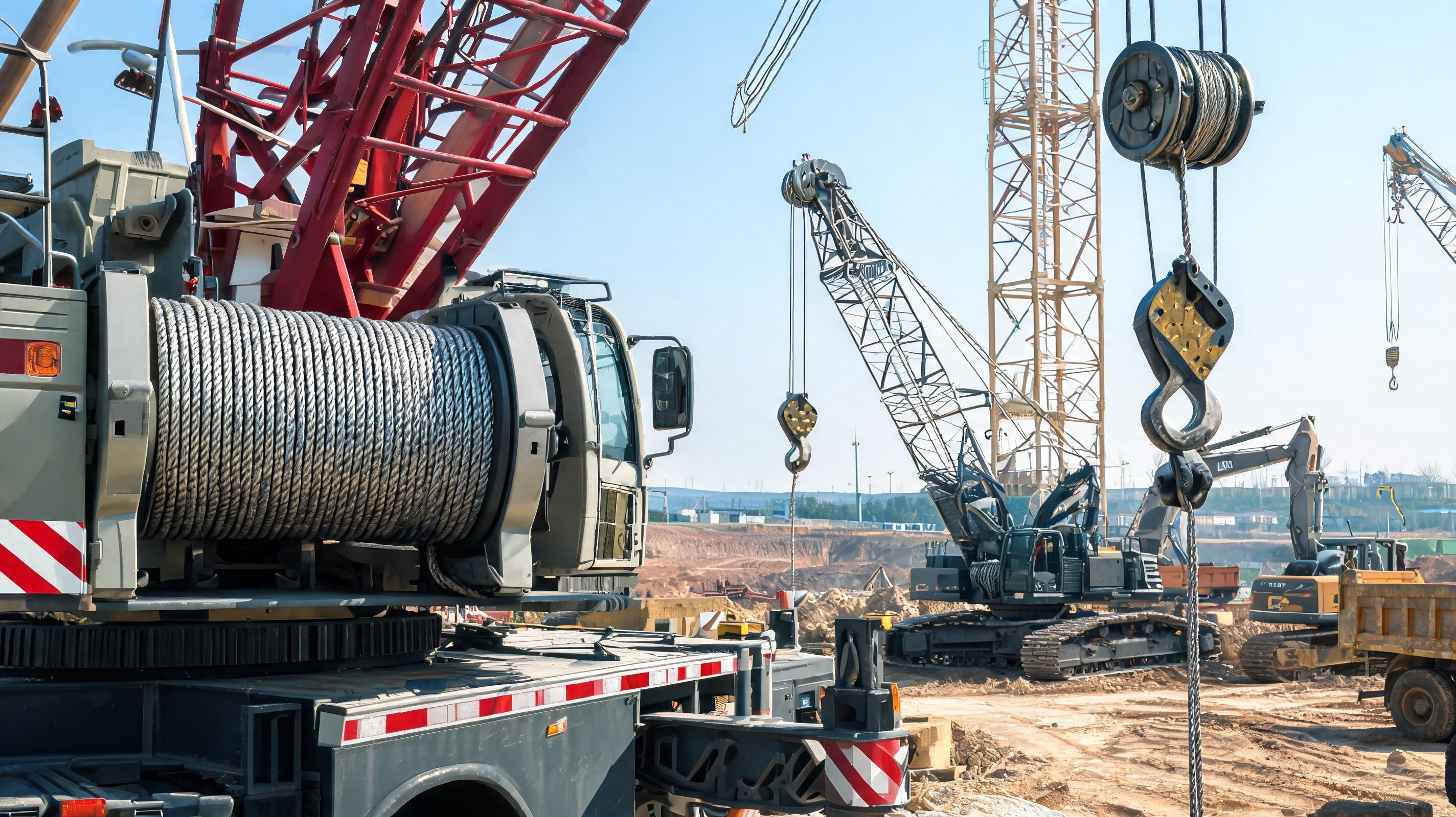 Steel wire rope used in construction machinery Steel wire rope application in construction machinery lifting operations