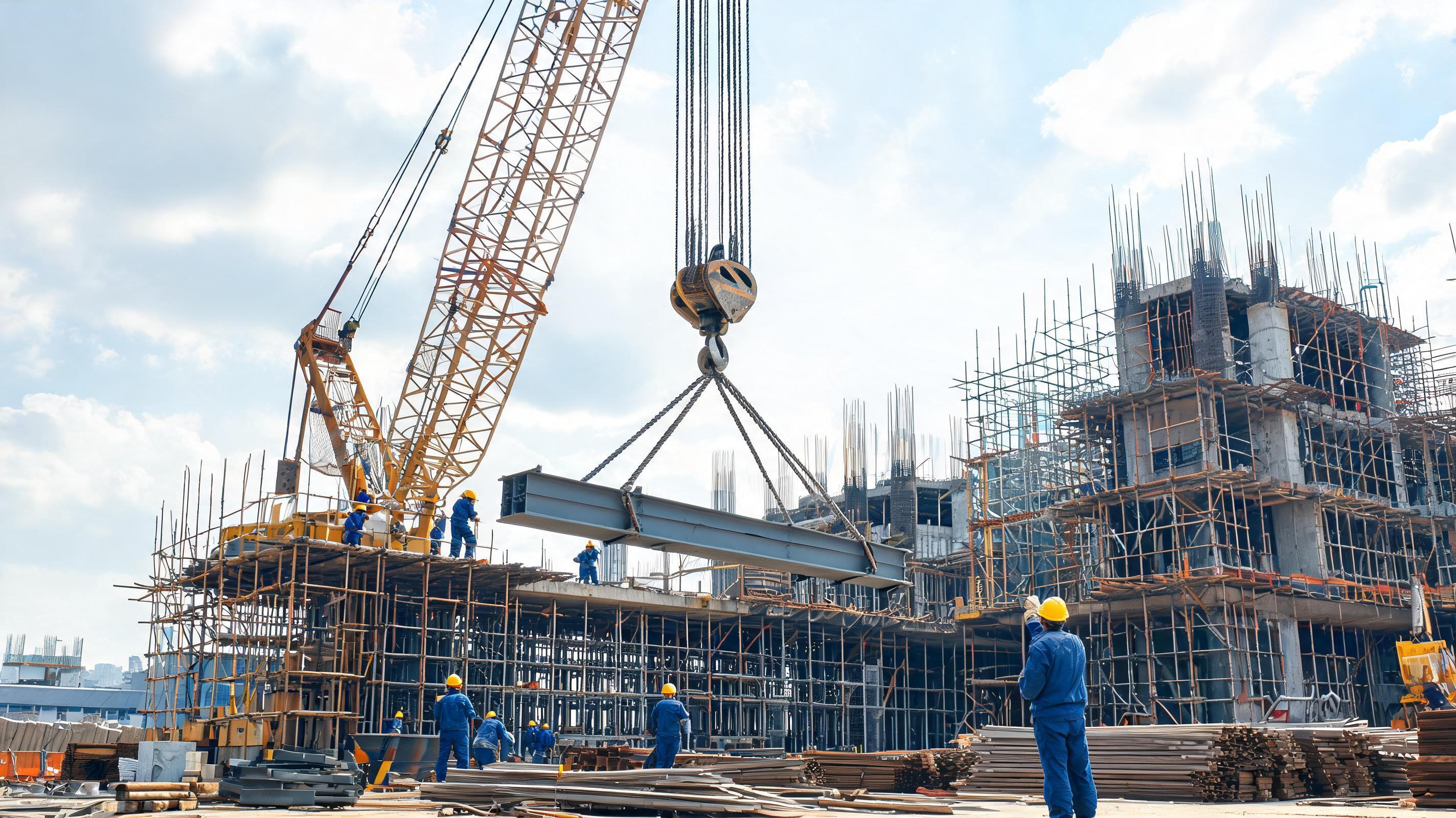 Steel wire rope used in construction and lifting applications